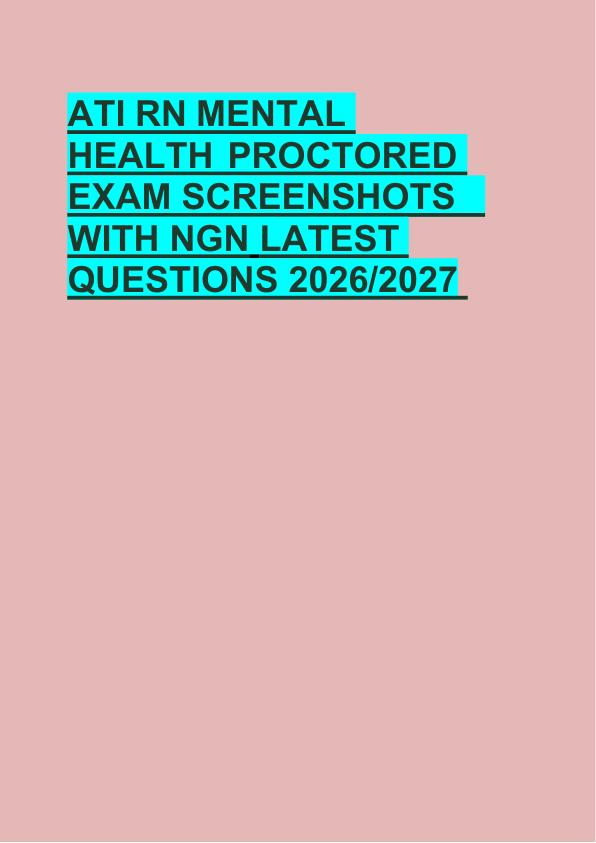 mobile-preview-ATI RN MENTAL  HEALTH PROCTORED  EXAM SCREENSHOTS    WITH NGN LATEST  QUESTIONS 2026/2027 