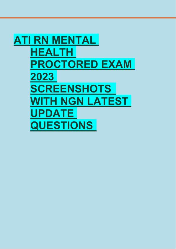 mobile-preview-ATI RN MENTAL  HEALTH  PROCTORED EXAM  2023  SCREENSHOTS   WITH NGN LATEST  UPDATE  QUESTIONS 