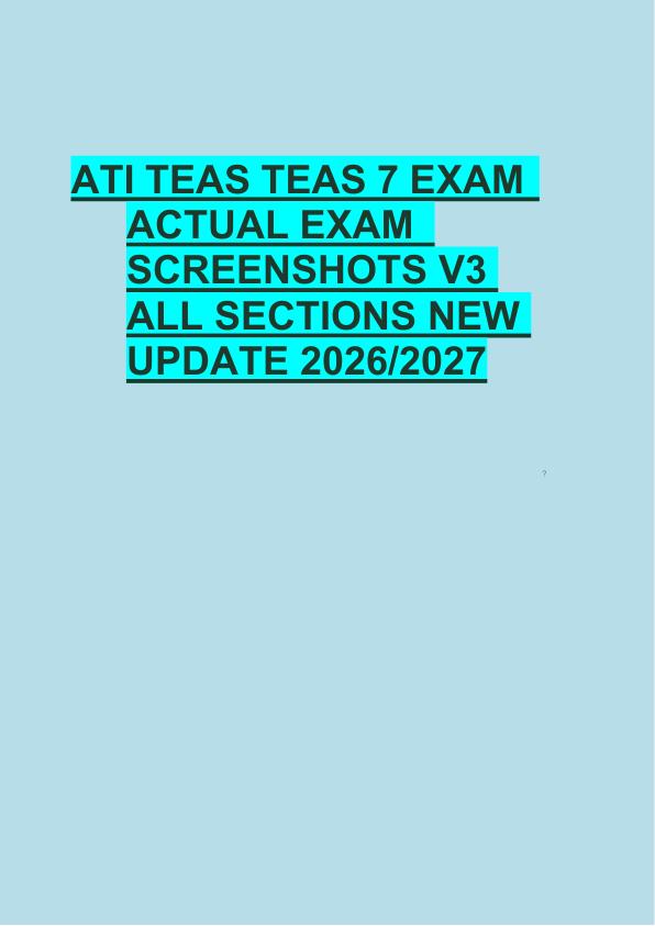 mobile-preview-ATI TEAS TEAS 7 EXAM  ACTUAL EXAM   SCREENSHOTS V3  ALL SECTIONS NEW  UPDATE 2026/2027