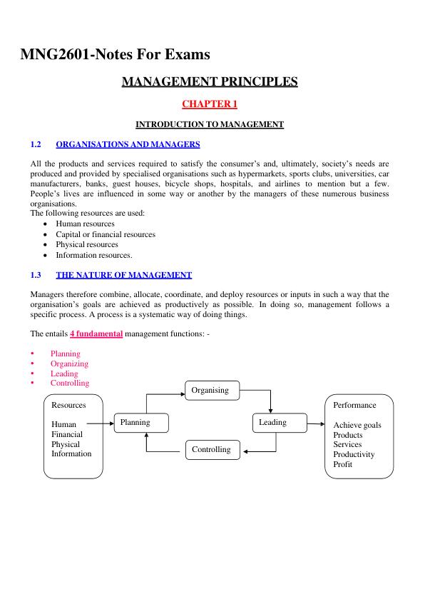 MNG2601-Notes For Exams | (Complete 100%A+ Guide)
