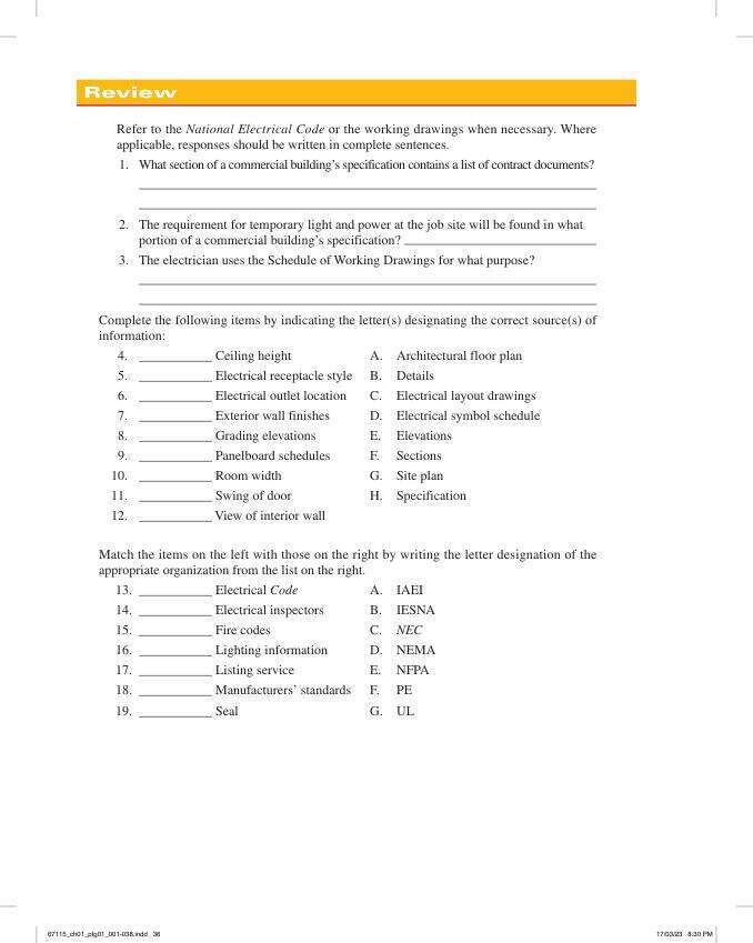 End of Chapter Review Questions Electrical Wiring Commercial 18th Edition by Phil Simmons, Ray C. Mullin, Mark Ode