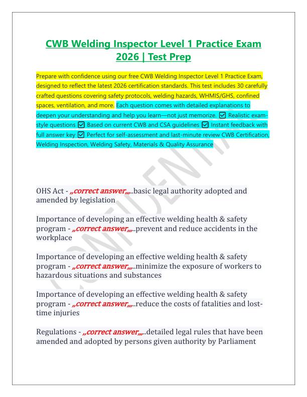 mobile-preview-CWB Welding Inspector Level 1 Practice Exam 2026