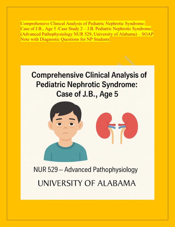 Comprehensive Clinical Analysis of Pediatric Nephrotic Syndrome