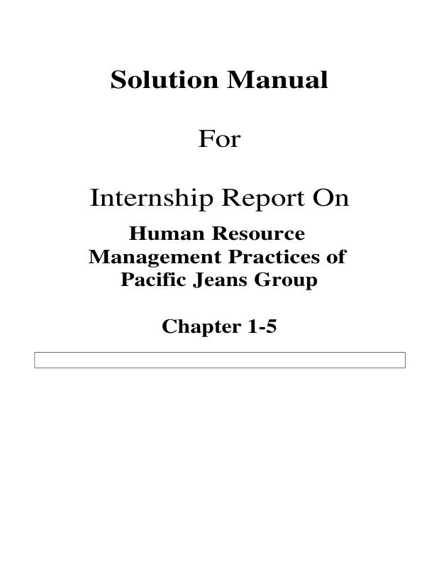 mobile-preview-Solution Manual For Internship Report On Human Resource Management Practices of Pacific | (Complete 100% A+ Guide) Jeans Group