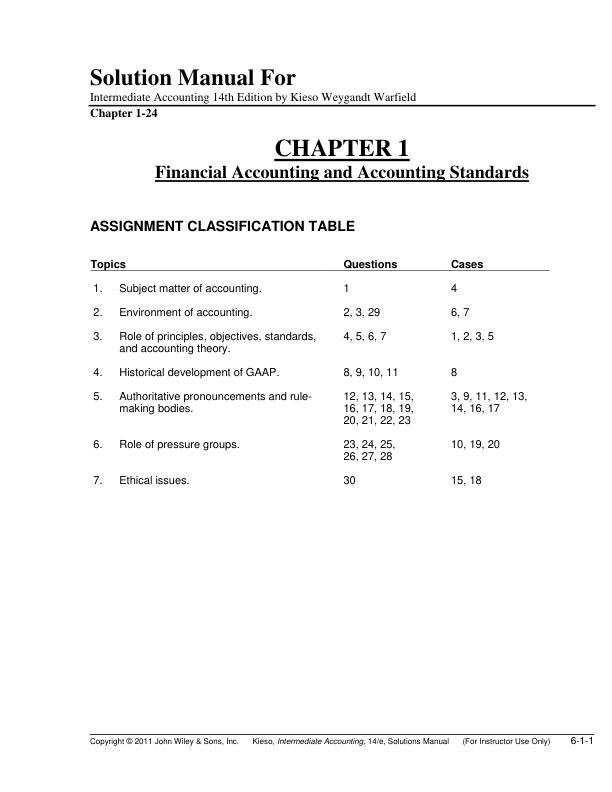 mobile-preview-Solution Manual For Intermediate Accounting 14th Edition by Kieso Weygandt Warfield Chapter 1-24 | (Complete 100% A+ Guide)