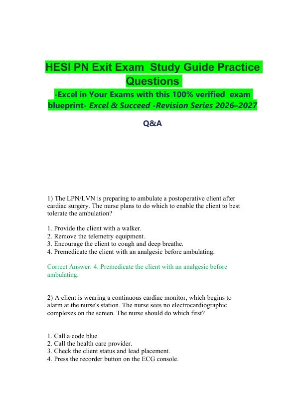 mobile-preview-_   HESI PN Exit Exam  Study Guide Practice Questions   -Excel in Your Exams with this 100% verified  exam blueprint- Excel & Succeed -Revision Series 2026–2027  
