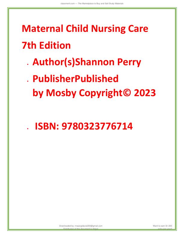 mobile-preview-Maternal Child Nursing Care, 7th Edition Test Bank_-Excel in Your Exams with this 100% verified  exam blueprint- Excel & Succeed -Revision Series 2026–2027
