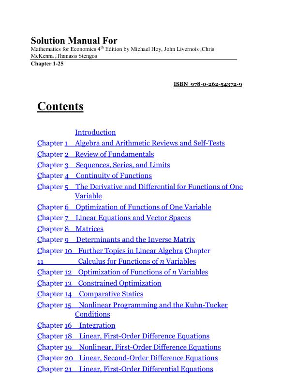 mobile-preview-Solution Manual For Mathematics for Economics 4th Edition by Michael Hoy, John Livernois ,Chris McKenna ,Thanasis Stengos Chapter 1-25