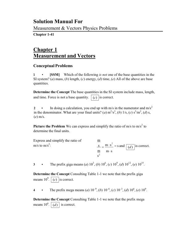 mobile-preview-Solution Manual For Measurement and Vectors (Concepts and Problems in Physics) by Sanjay Kumar | Chapter 1-41