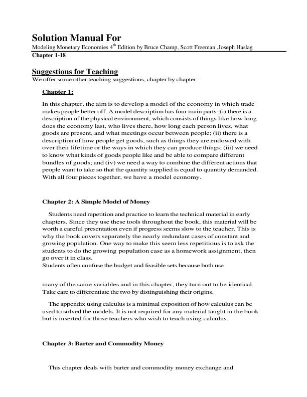 mobile-preview-Solution Manual For Modeling Monetary Economies Fourth Edition by Bruce Champ, Scott Freeman ,Joseph Haslag Chapter 1-18 With Complete Solution Guide A+