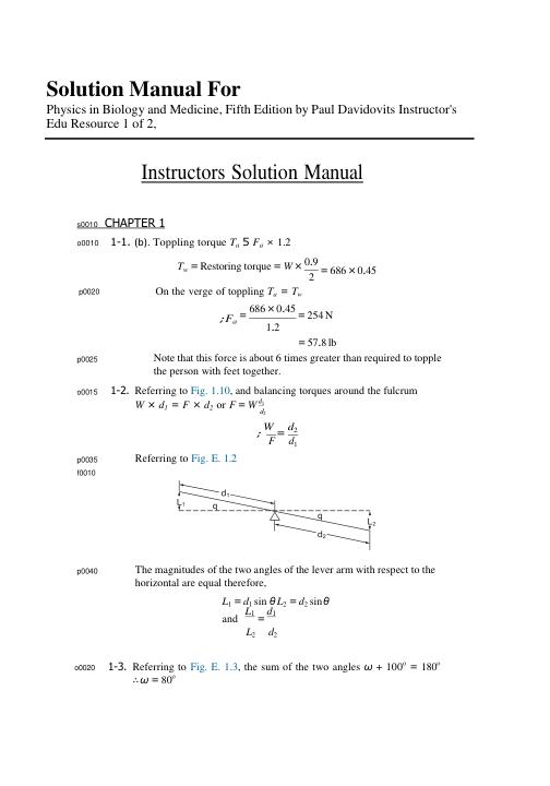 mobile-preview-Solution Manual For Physics in Biology and Medicine, 5th Edition by Paul Davidovits Instructor's Edu Resource 1 of 2 | Complete Solution Guide A+