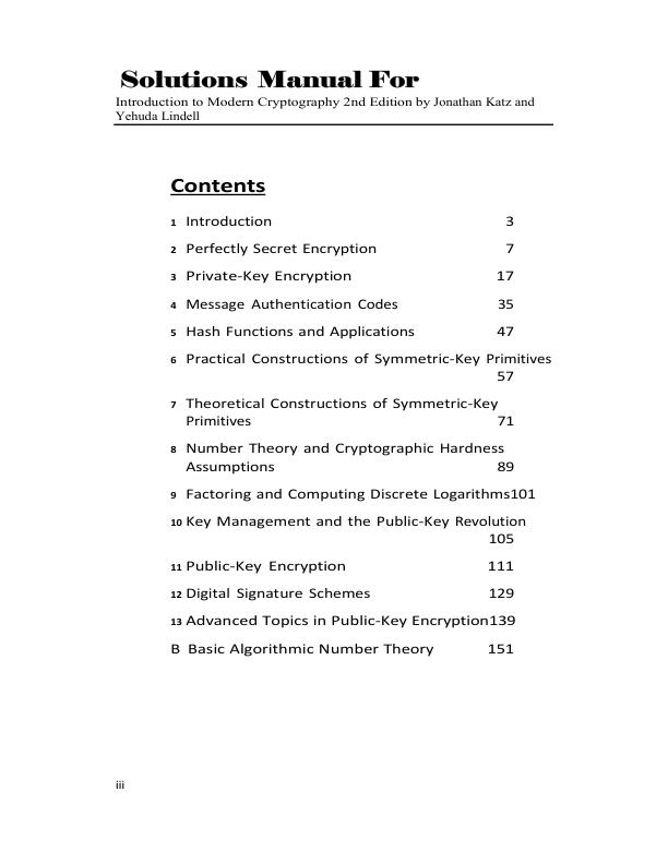 mobile-preview-Solutions Manual For Introduction to Modern Cryptography 2nd Edition by Jonathan Katz and Yehuda Lindell Chapter 1-13 | With Appendix B Complete Solution A+ Guide 
