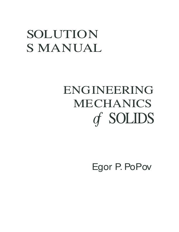 mobile-preview-Solution Manual For Engineering Mechanics of Solids Egor P. Popov Chapter 1-13