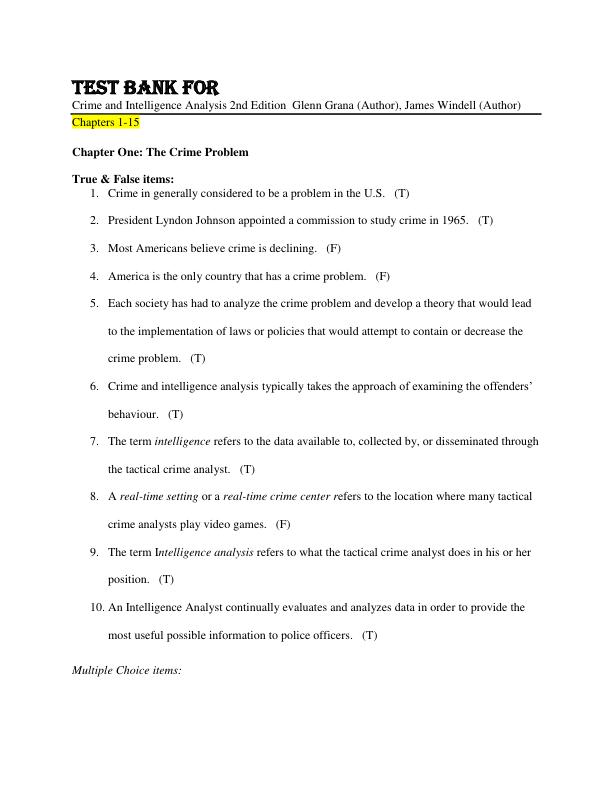 mobile-preview-Test Bnk For  Crime and Intelligence Analysis 2nd Edition  Glenn Grana (Author), James Windell (Author)