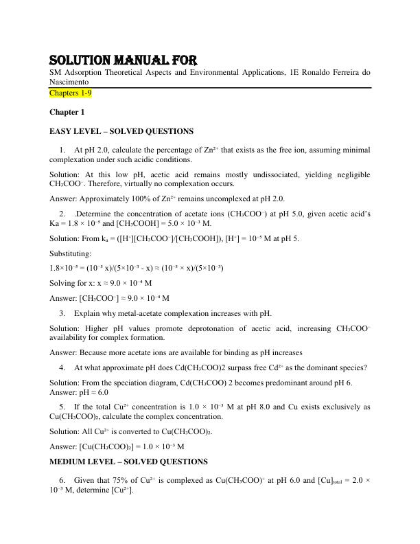 mobile-preview-Solution Manual For Adsorption Theoretical Aspects and Environmental Applications, 1E Ronaldo Ferreira do Nascimento