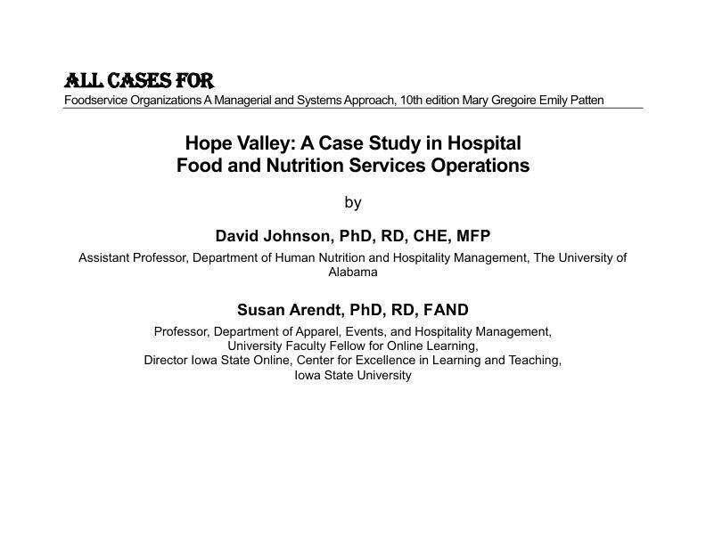All Cases For Foodservice Organizations A Managerial and Systems Approach, 10th Edition by Mary Gregoire Emily Patten