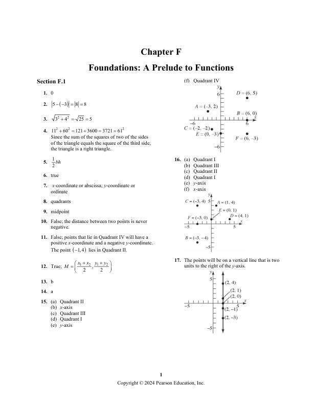 Solution Manual For College Algebra Concepts Through Functions, 5th Edition by Chapter 1-8 With Appendix