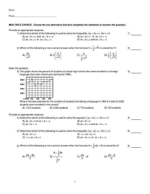 Test Bank For Algebra for College Students, 10th Edition by Margaret L. Lial John Horns Terry McGinnis Callie J. Daniels Chapter 1-14