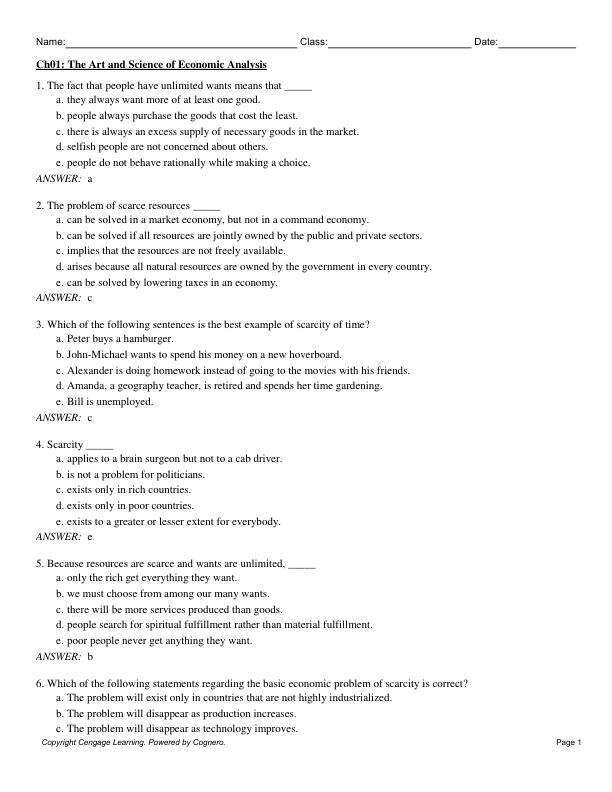 Test Bank For ECON MICRO, 7th Edition by William A. McEachern, Veronika Dolar Chapter 1-21