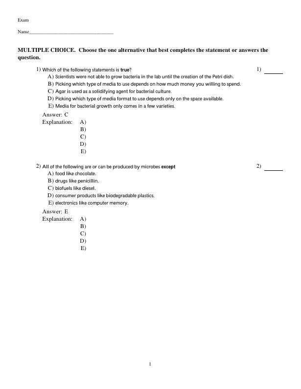 Test Bank For Microbiology Basic and Clinical Principles, 2nd Edition by Lourdes P. Norman McKay Chapter 1-21
