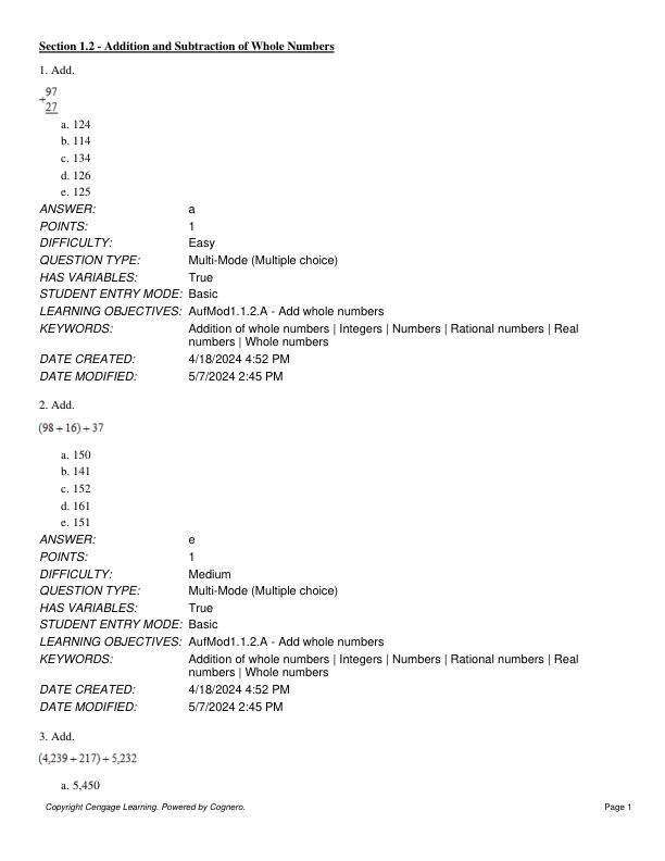 Test Bank For Mathematics Journey from Basic Mathematics through Intermediate Algebra 2nd Edition 2025 by Richard N. Aufmann, Joanne S. Lockwood Chapter 1-22