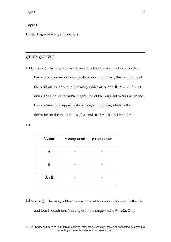 Solution Manual For College Physics 12th Edition 2025 by Raymond A. Serway, Chris Vuille, John Hughes Chapter 1-30