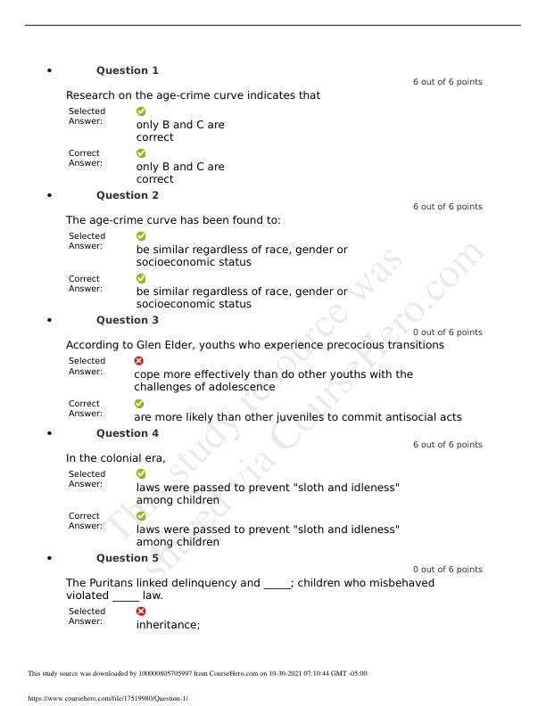Strayer University CRJ 180 Question 1
