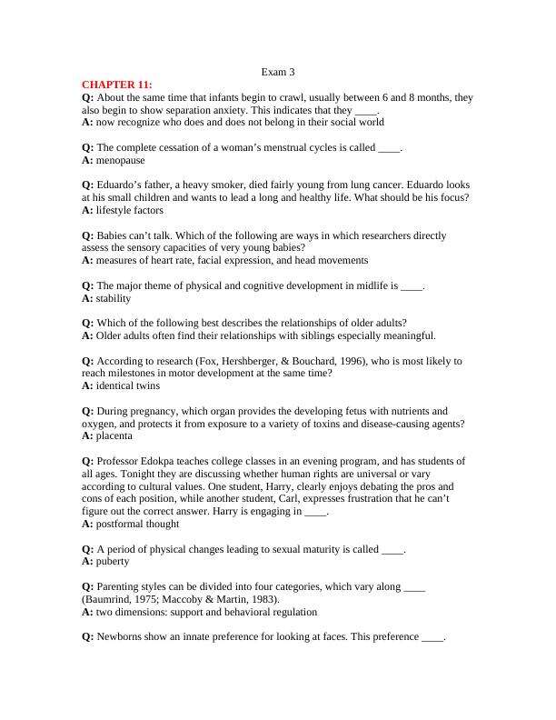 Psych Exam 3 Chapter 11