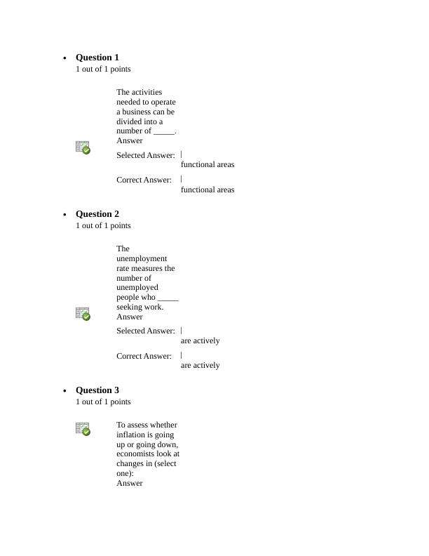 Question Master The activities needed to operate a business can be divided into a number of