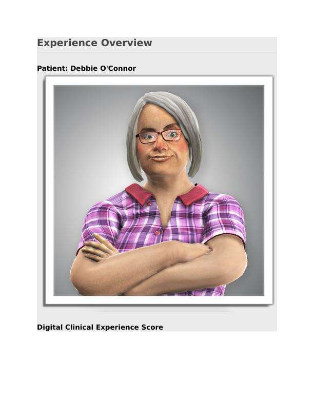 Focused Exam COPD Shadow Health Experience Overview Patient Debbie O'Connor