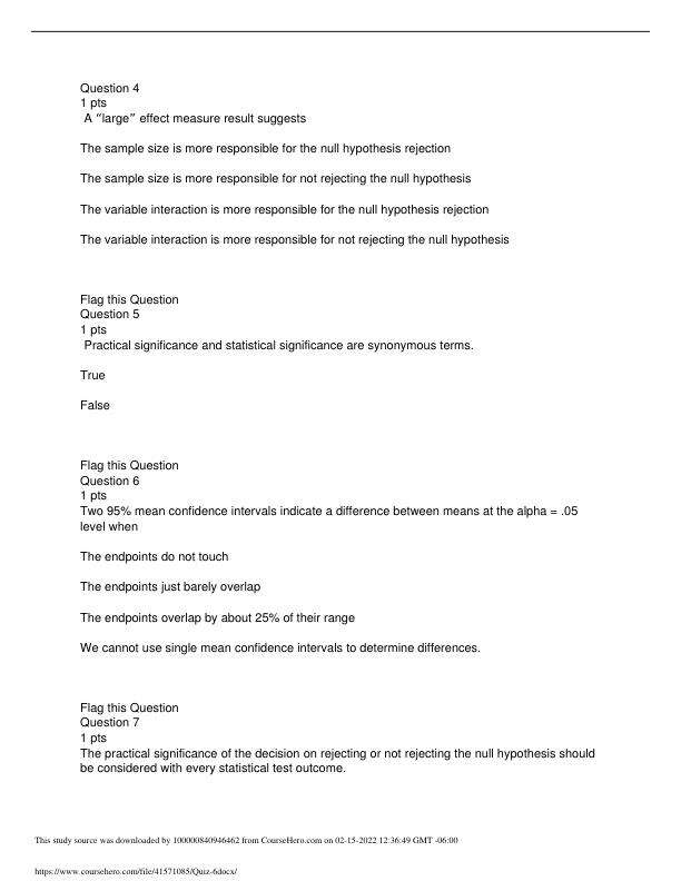 Mat 540 Quiz 6