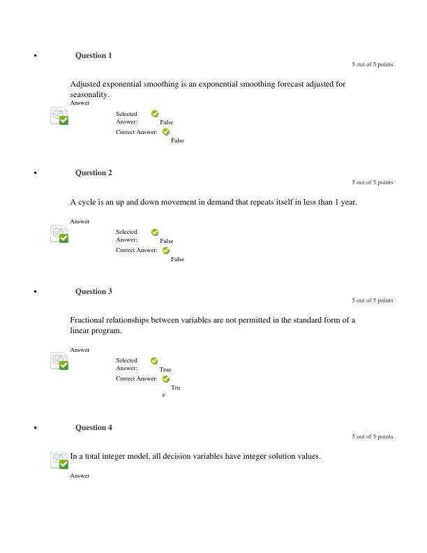 MAT 540 FINAL EXAM
