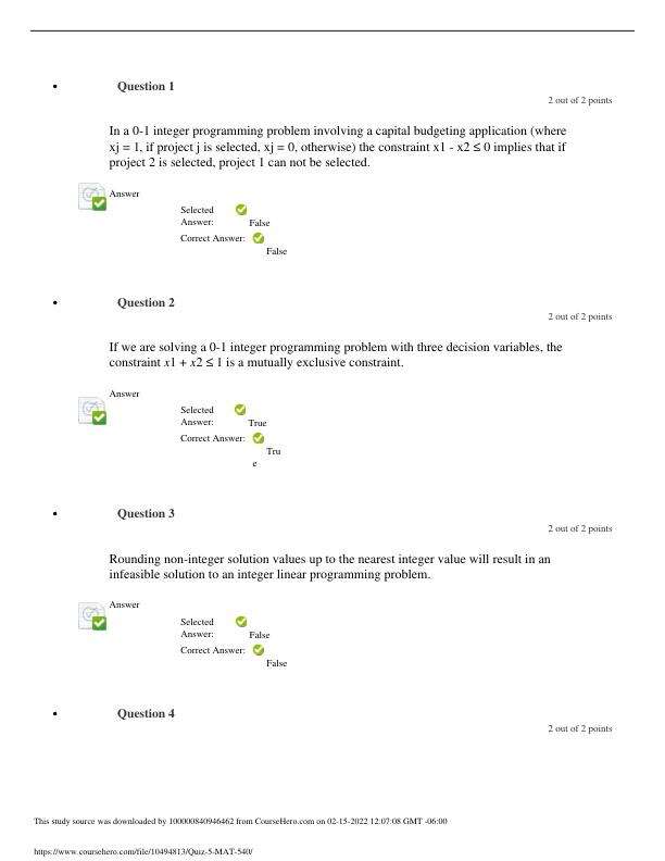 Quiz 5 MAT 540