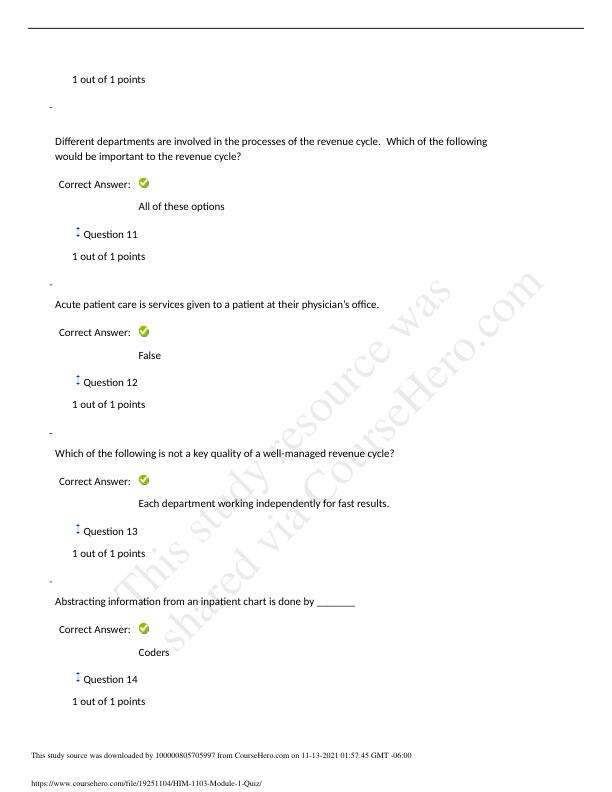 HIM1103 Module 1 Quiz 1