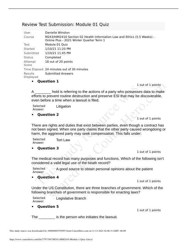 mobile-preview-HIM2410 Module 1 Quiz 1
