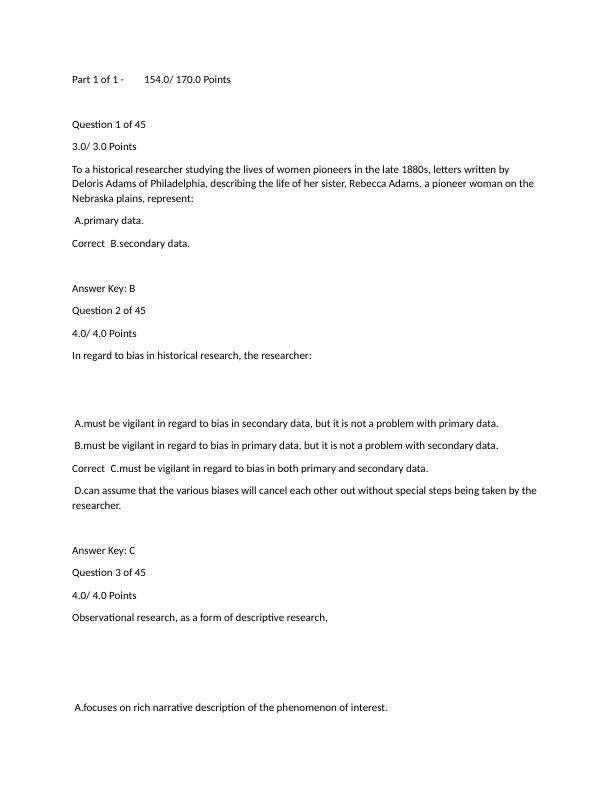 American Public University PSYC 300 Final Exam