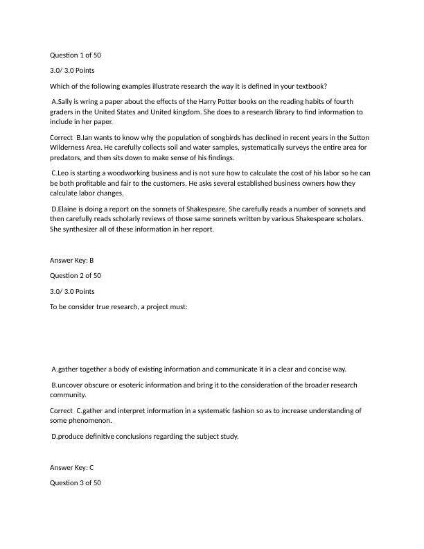 American Public University PSYC 300 Midterm Exam