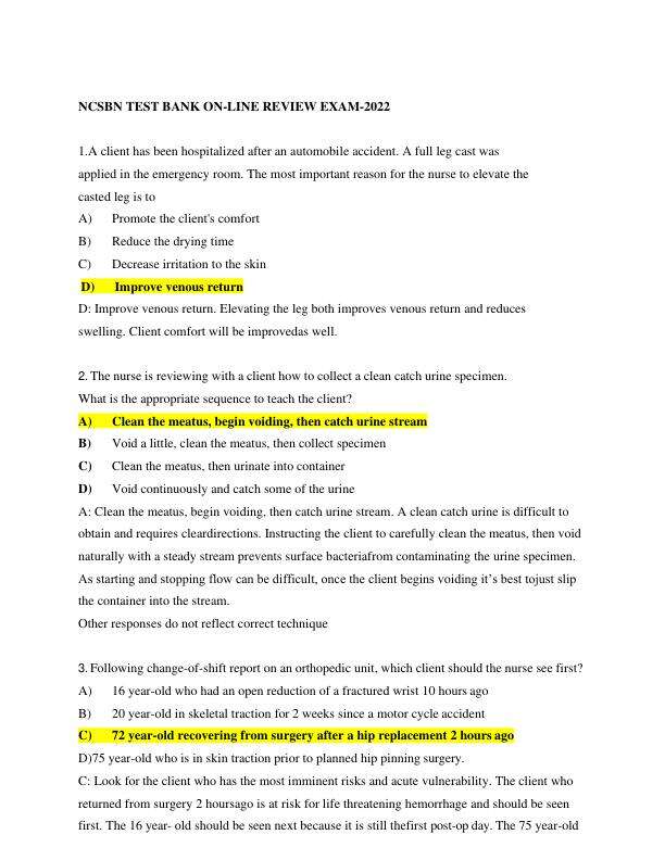 NCSBN TEST BANK ON-LINE REVIEW EXAM-2022-converted