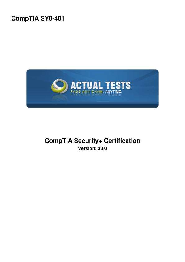 CompTIA Security+ Study Test Bank