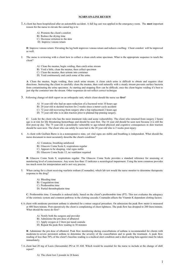 NURSING 11456NCSBN