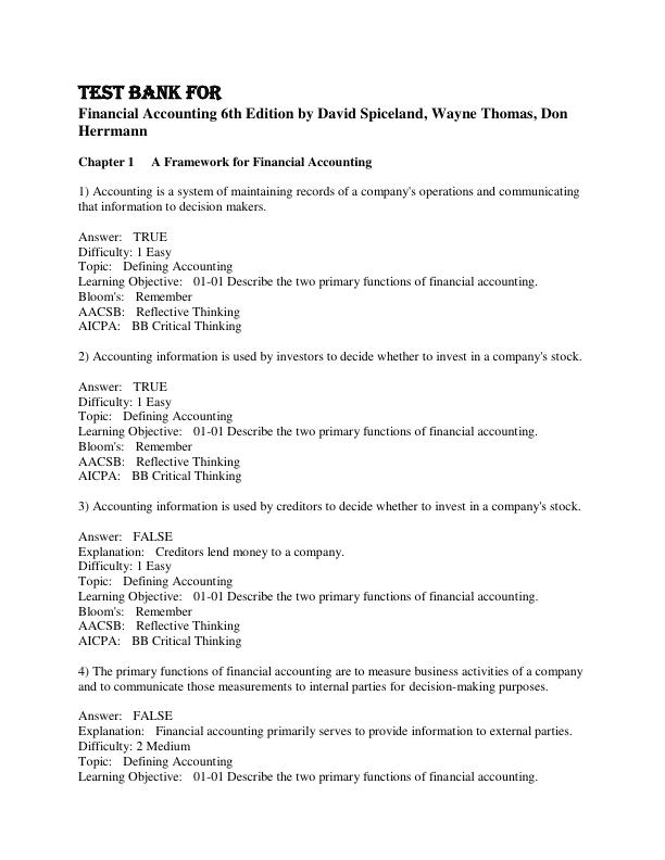 Test Basnk For Financial Accounting 6th Edition by David Spiceland, Wayne Thomas, Don Herrmann.pdf