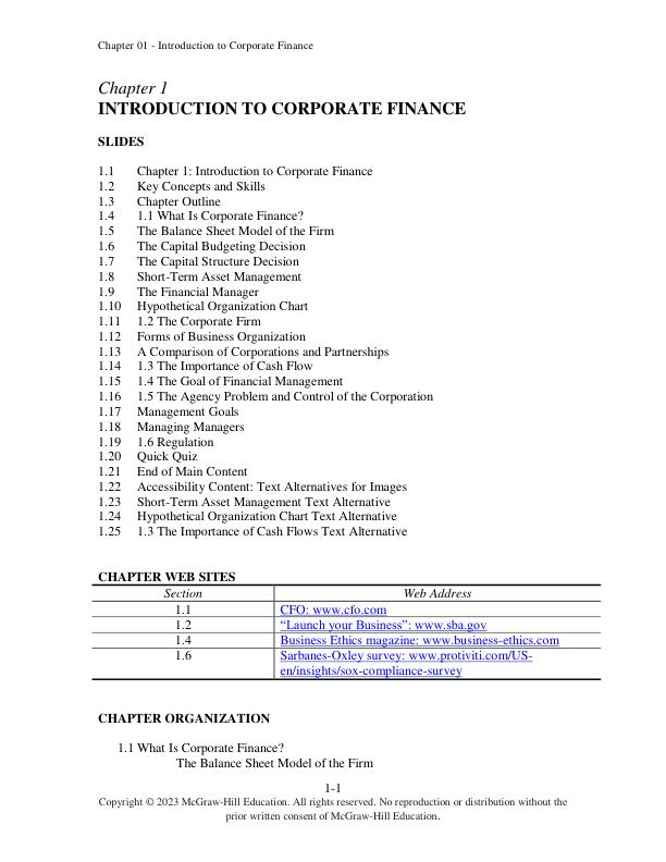 Solution Manual for Corporate Finance 13th Stephen Ross, Randolph Westerfield, Jeffrey Jaffe