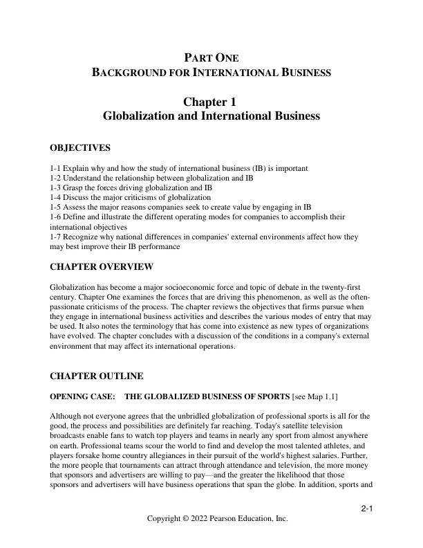 Solution Manual for International Business, 17th edition By John Daniels, Lee Radebaugh, Daniel Sullivan