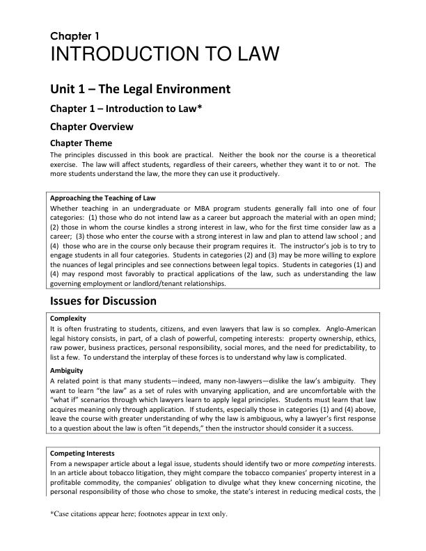 Solution Manual for Introduction to Business Law 6th Edition by Jeffrey F. Beatty, Susan S. Samuelson, Patricia Abril