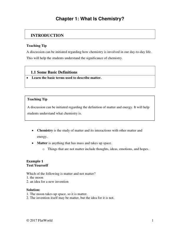 Solution Manual for Introductory Chemistry Version 2.0 2nd edition by David W. Ball