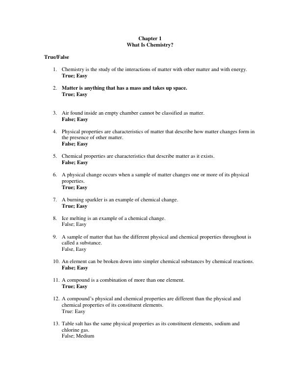 Test Bank for Introductory Chemistry Version 2.0 2nd edition by David W. Ball