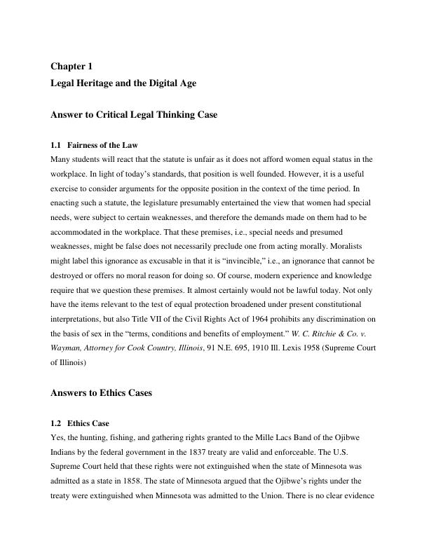 Solution Manual For Business Law 10th Edition by Henry Cheeseman