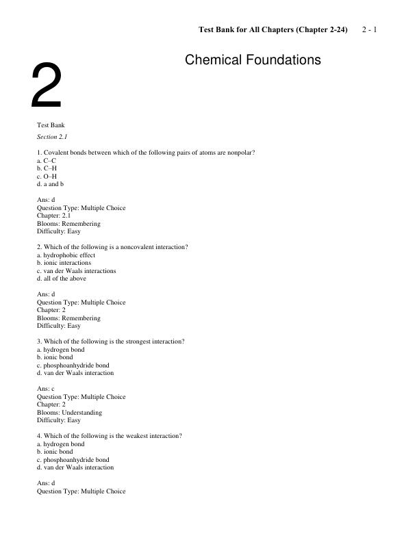 Test Bank for Molecular Cell Biology 8th Edition by Harvey Lodish, Arnold Berk, Chris A. Kaiser, Monty Krieger, Anthony Bretscher, Hidde Ploegh, Angelika Amon, Kelsey C. Martin