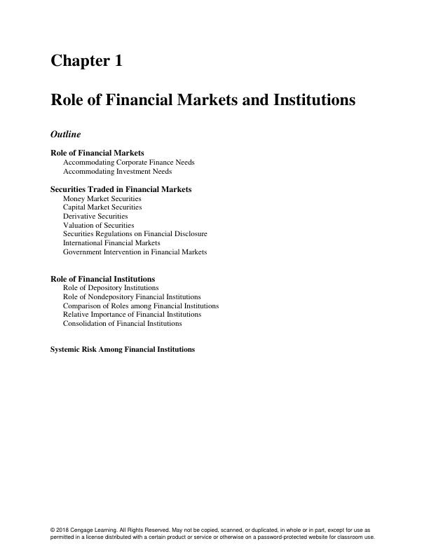 Solution Manual for Financial Markets And Institutions 13th Edition by Jeff Madura