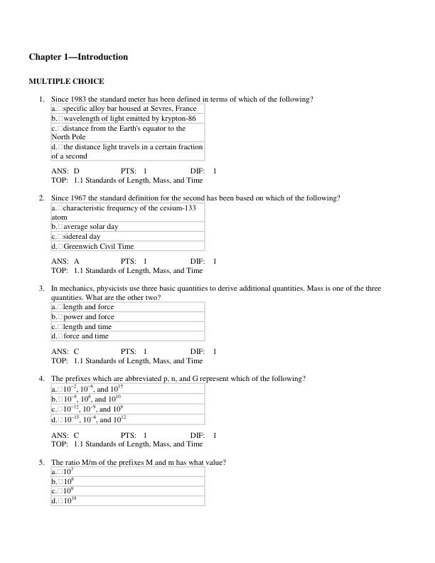 Test Bank for College Physics 9th Edition by Serway, Vuille